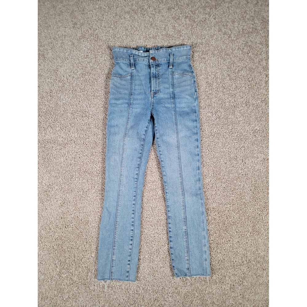 Alice + Olivia Jeans Size 24 Womens Blue Skinny High Rise Ankle Denim Stretch